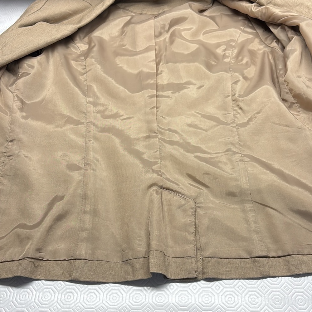 Reitmans Linen Blend Blazer Size 9 Colour Tan - Picture 6 of 13